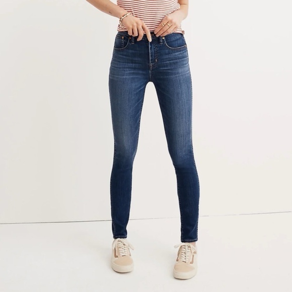 Madwell Petite 10" High-Rise Skinny Jeans in Danny Wash: TENCEL™ Denim Edition